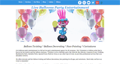 Desktop Screenshot of liveballoons.com
